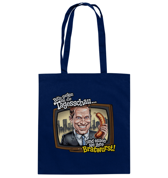 Bitte gucken sie Tagesschau - Baumwolltasche