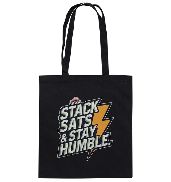 Stack Sats & Stay Humble - Snickbit Exclusive - Baumwolltasche