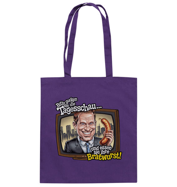 Bitte gucken sie Tagesschau - Baumwolltasche