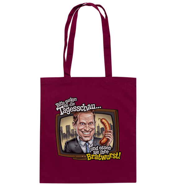Bitte gucken sie Tagesschau - Baumwolltasche
