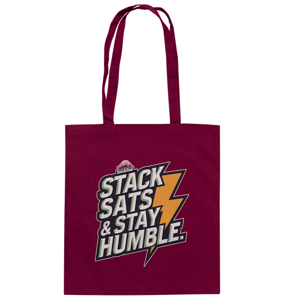 Stack Sats & Stay Humble - Snickbit Exclusive - Baumwolltasche