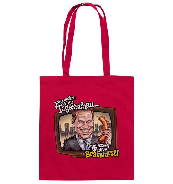 Bitte gucken sie Tagesschau - Baumwolltasche