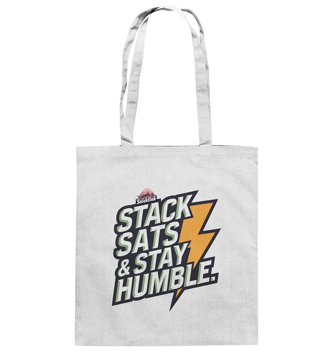 Stack Sats & Stay Humble - Snickbit Exclusive - Baumwolltasche