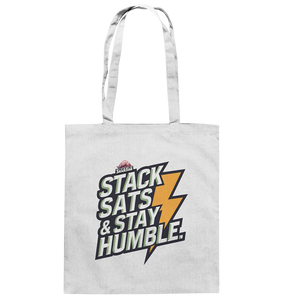 Stack Sats & Stay Humble - Snickbit Exclusive - Baumwolltasche