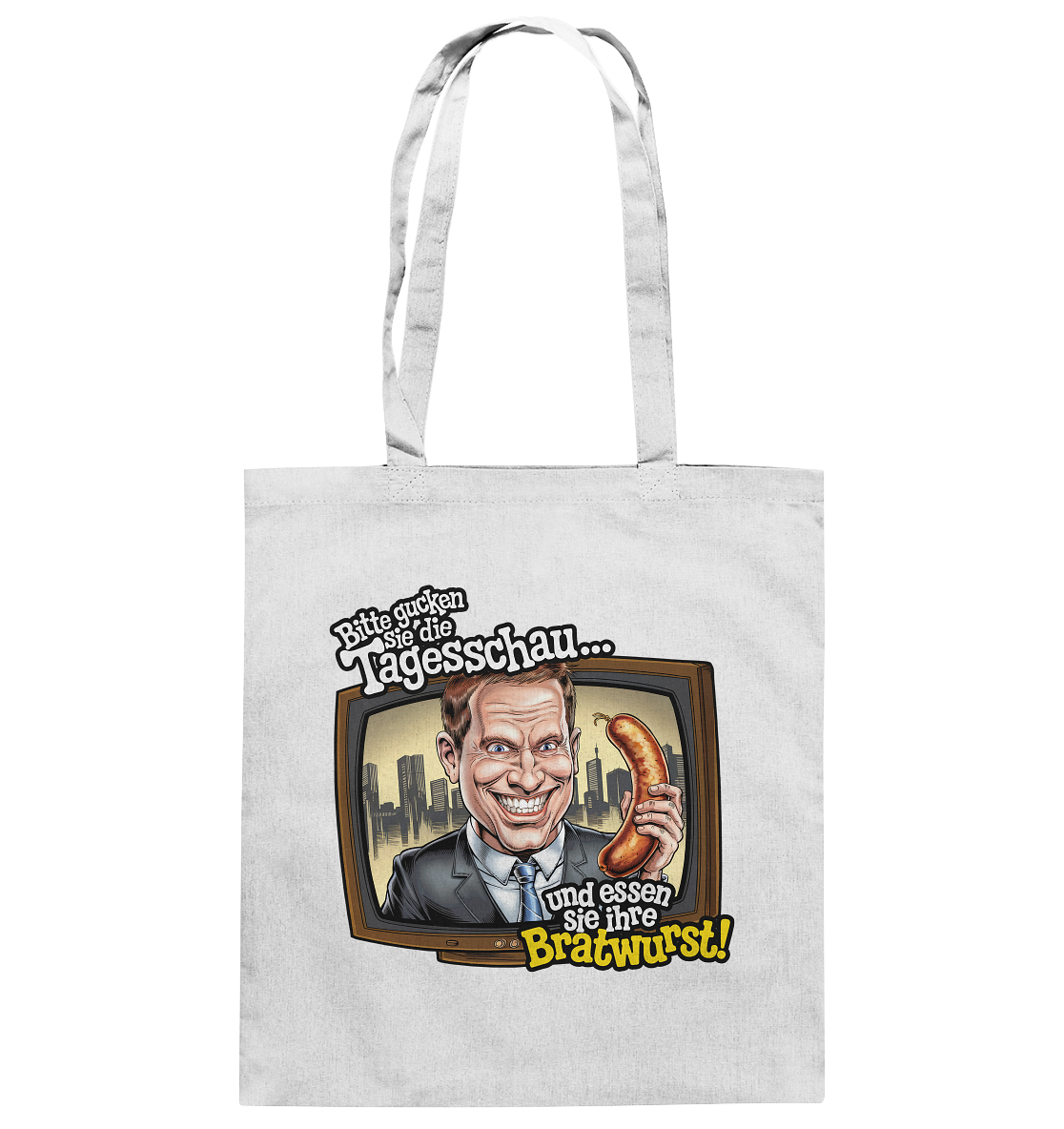 Bitte gucken sie Tagesschau - Baumwolltasche