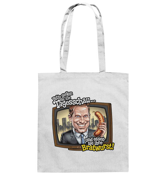 Bitte gucken sie Tagesschau - Baumwolltasche