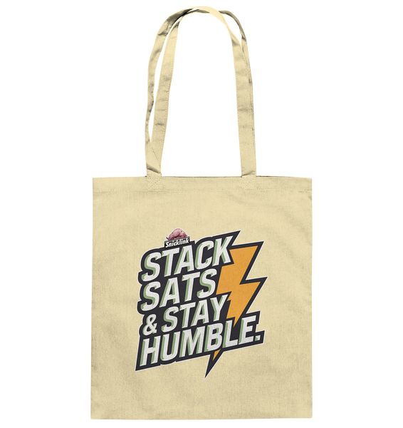 Stack Sats & Stay Humble - Snickbit Exclusive - Baumwolltasche