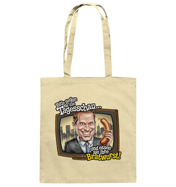 Bitte gucken sie Tagesschau - Baumwolltasche