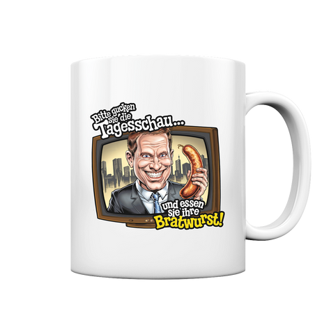 Bitte gucken sie Tagesschau - Tasse glossy