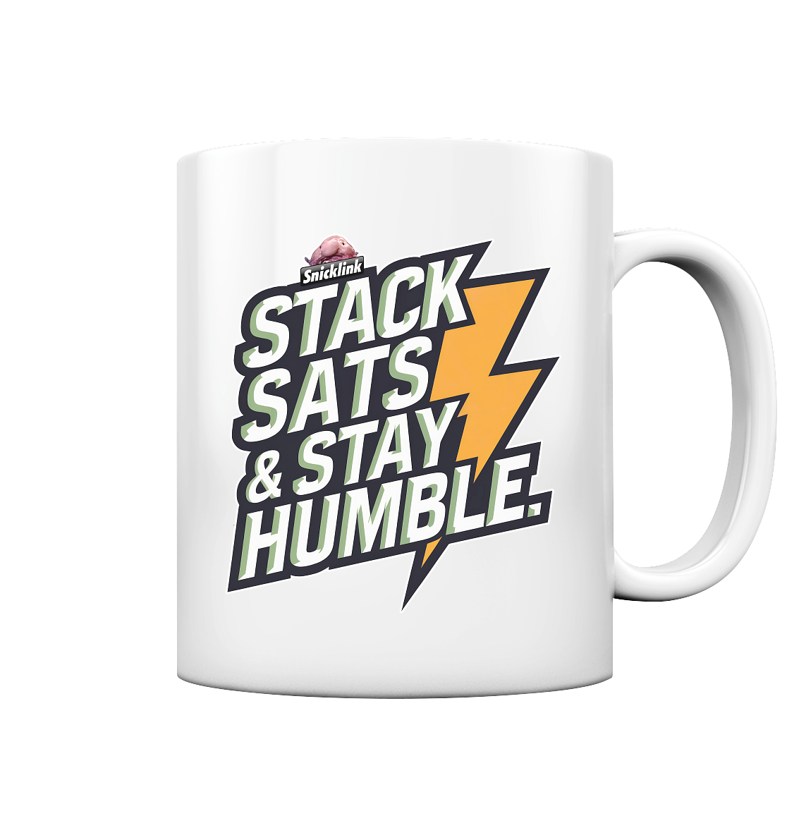 Stack Sats & Stay Humble - Snickbit Exclusive - Tasse glossy