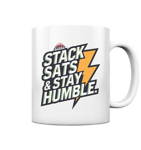 Stack Sats & Stay Humble - Snickbit Exclusive - Tasse glossy